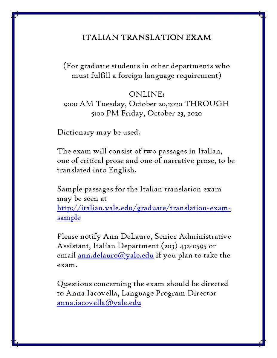 thesis translation italian